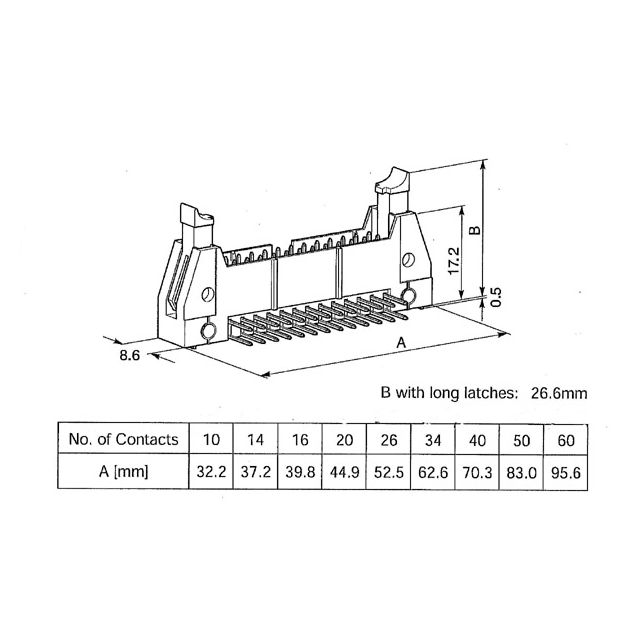 Gotron | 10-polige IDC header - Printmontage - Haaks - P2,54 | Elektronicaspecialist