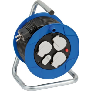 Kabelhaspel met 3 stopcontacten en 2 USB - 25 meter - USBHASPEL 