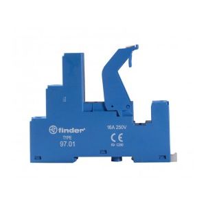 DIN RAIL socket voor REL102 - F9701 - Finder - Met Schroefaansluitingen
