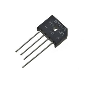 Bruggelijkrichter: 6A 420V(RMS) afm: 19x23x6,5mm 