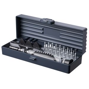 Precisie gereedschapsset met handvat en 17 bits - voor computer en smartphone 
