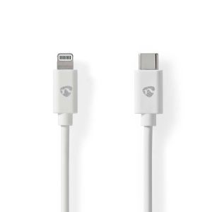 USB-kabel Apple Lightning 8-pins naar USB C Mannelijk - 2m. 
