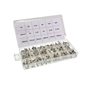 Assortiment zekeringen - 5 x 20mm - snel - 100mA tot16A - 360 stuks 