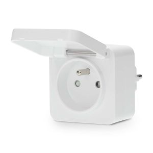 Zigbee Slimme Stekker - 3680W - IP44 - Met energiemeter 