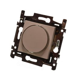 Drukknop 6A -met amberkleurige LED - Kleur: ivoor 