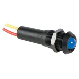 Draadled 12V blauw continue - rode draad =+ - Boordiameter = 8mm 