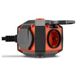 Kubus stekkerdoos voor buiten Met 4 stopcontacten IP44 - 1,5 meter kabel 