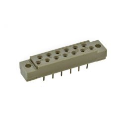 DIN41617 connector - 13-pin - Female - Straight - PCB mounting 