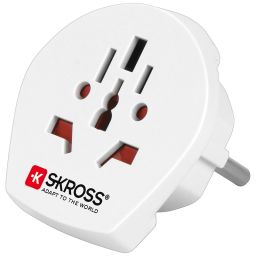 SKROSS Reisstekker Wereld naar EU - Wit