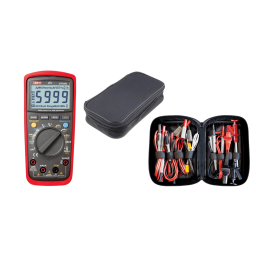 Set met UT139C multimeter, AX58 draagtas & P8200 meetsnoerenset 
