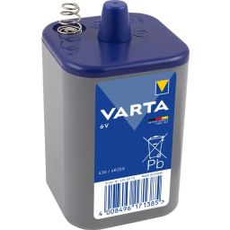 Blokbatterij - 6V - Met veer - Varta 