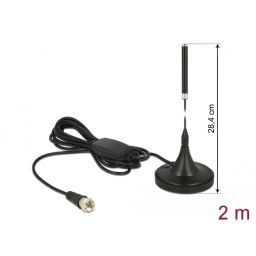 DAB+ antenne met F connector 21dBI actief omnidirectioneel met magnetische voet 2m 