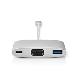 USB-C multiport adapter met VGA, USB-A en USB-C met PD Pass-through 60W 