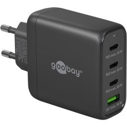 68W USB-C PD GaN Multiport Fast Charger Black