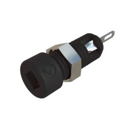 Geïsoleerde stekkerbus - Zwart - 2mm - Hirschmann - MBI1 