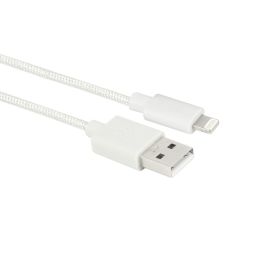14GTRF10 USB 2.0 laad en data kabel A male - lightning male 1m Nylon MFI gecertificeerd 
