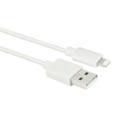 GTRF114A USB 2.0 laad en data kabel A male - lightning male 1m Nylon MFI gecertificeerd 