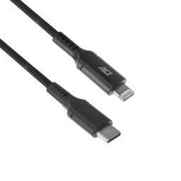 USB-C male to lightning 8-pin male cable - black 1m