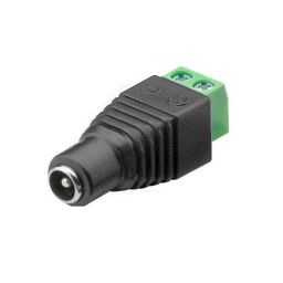 DC plug 5.5x2.1 mm male with screw connector