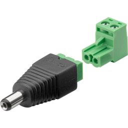 DC plug - 5.5x2.1mm - female with screw connector