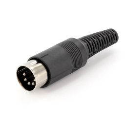 5-polige DIN connector - 180° -  Mannelijk - Voor op kabel - Plastic 