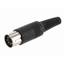 7-polige DIN connector - Mannelijk - Voor op kabel - Plastiek