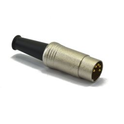 5-polige DIN connector - 180° - Mannelijk - Metaal - Voor op kabel 