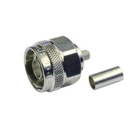 N Plug - Male - To crimp - For RG58 Cable.