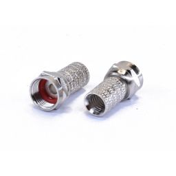 F - connector - Mannelijk - Voor 6mm kabel - Schroefuitvoering (Twist-on)