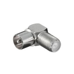 F-connector jack naar plug coax mannelijk