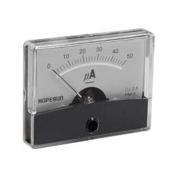 Analoge paneelmeter voor DC stroommetingen 50µA DC / 60 x 47mm. 