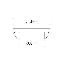 Cover 200cm / 15,4mm - Opaal - voor ALUPRO-S - 