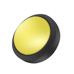 Grote dome LED drukknop geel D: 100mm - Arcade 