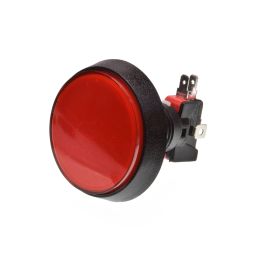 Grote Arcade LED drukknop rood D: 60 mm. 