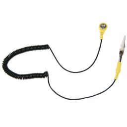 Antistatische kabel en druksluiting voor antistatische tafelmat
