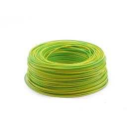 1x0,75mm² soepele montagedraad 100mgeel/groen  