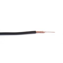 1x0,08 audiokabel afgeschermd zwart  2,4mm buitendiameter