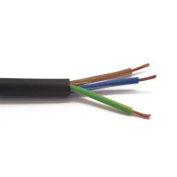 3x0,75mm² ronde kabel VTLB - Zwart 