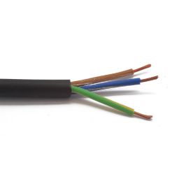 3x0,75mm² ronde kabel VTLB - Zwart 