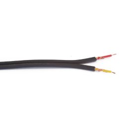 2x1x0,08 cable audio blindé noir cote-à-cote 4,8x2,1mm