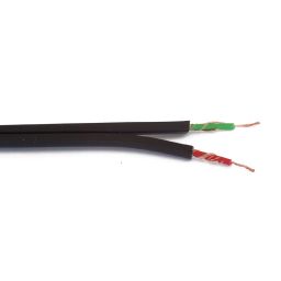 2x1x0,14 cable audio blindé noir cote-à-cote 6x2,6mm
