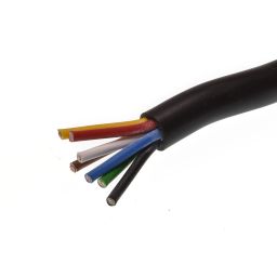 7x0.75 kabel zwarte buitenmantel 