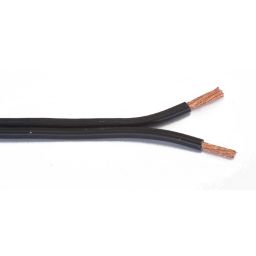 Cable pour haute parleurs 2x4mm² noir 8x4mm