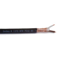 2x0,75 audiokabel afgeschermd zwart  6,2mm buitendiameter