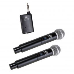 Draadloos microfoonsysteem - Met 2 microfoons en 1 ontvanger - 2.4GHz 