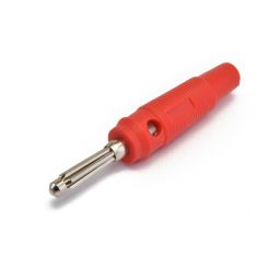 Banaanstekker - 4mm - Rood - Voor op kabel - schroeven 