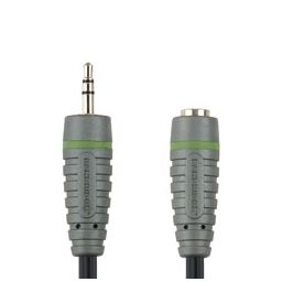 3,5mm 2m MF stereo jack mann. <-> 3,5mm stereo jack vrouwelijk 