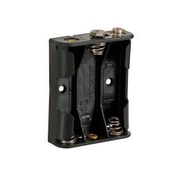 Batterijhouder - 3xAA - Met snap aansluiting.