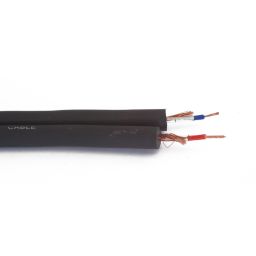 Diodekabel voor audio 12x6mm zwart dubbel afgeschermd *** 