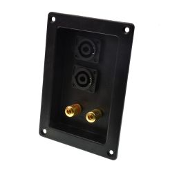 TE20 Aansluitingsplaat met 2 x Speakon-compatibele aansluiting en 2 terminals